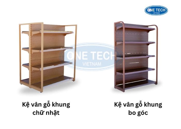 Kệ vân gỗ khung hộp chắc chắn